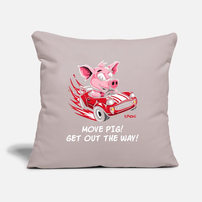 Move over, pig, make room, driver pig Sofa pillow with filling 45cm x 45cm