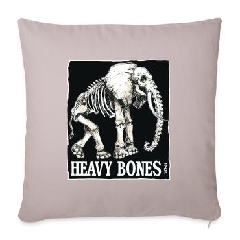 Heavy Bone Elephant Design - Sofa pillow with filling 45cm x 45cm - light taupe - Front