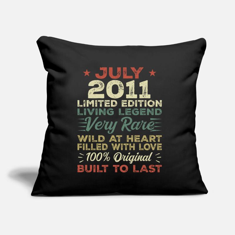 Geschenk Juli 2011 Jubiläum Juli 2011 Geburtstag Sofakissen mit Füllung 45 x 45 cm