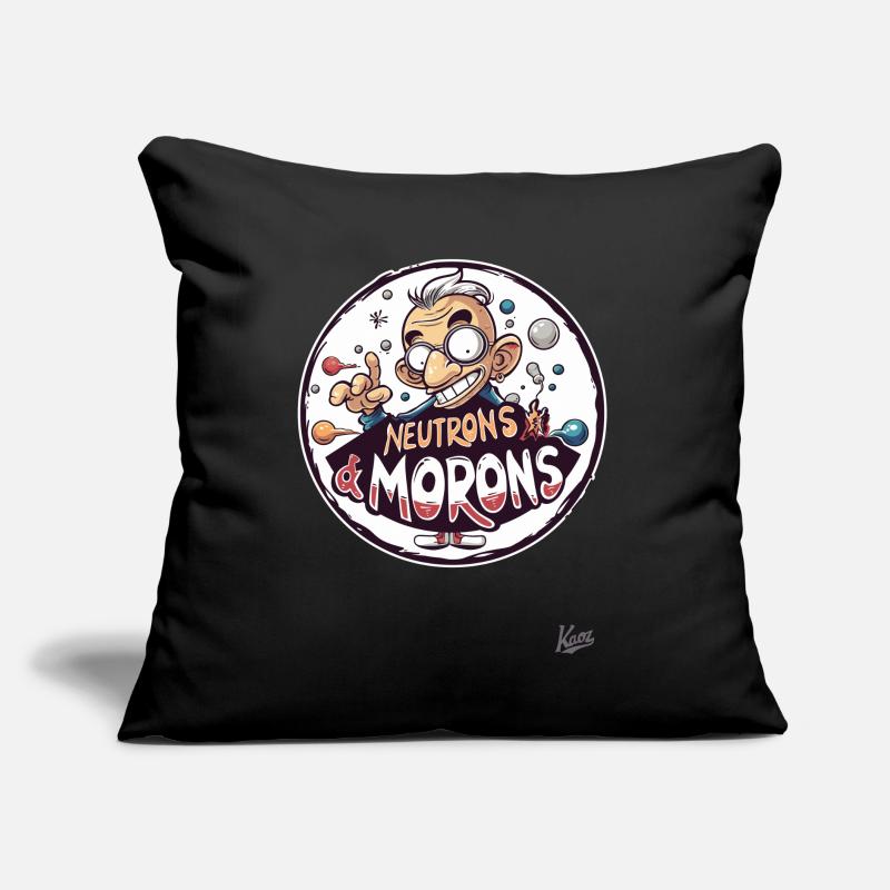 Nerd de la science folle Neutrons et ventouses Coussin et housse de 45 x 45 cm