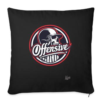 Crâne alternatif Crâne effronté et provocateur - Coussin et housse de 45 x 45 cm - noir - Devant