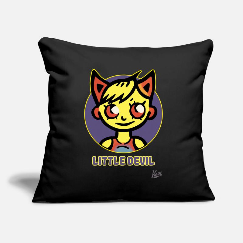 Kleiner Teufel oder kleine Teufelin Sofakissen mit Füllung 45 x 45 cm