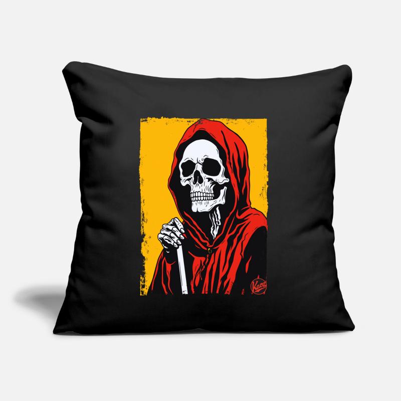 Calm and composed Grim Reaper design Sofa pillow with filling 45cm x 45cm
