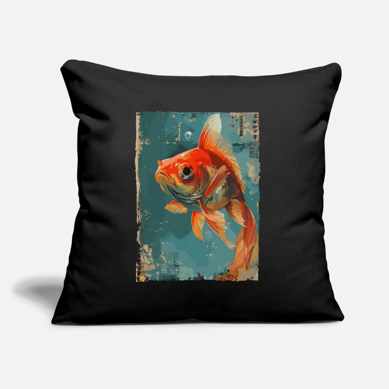 Japanese goldfish Sofa pillow with filling 45cm x 45cm