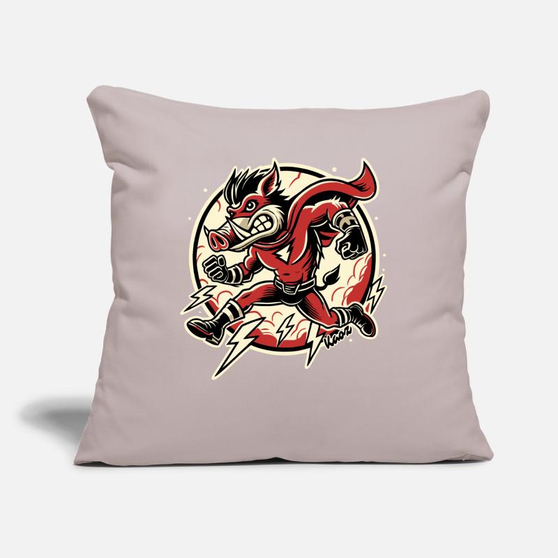 Super sanglier – Rapide comme l’éclair et inarrêtable ! Coussin et housse de 45 x 45 cm