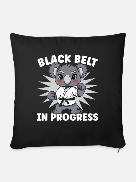 Karate Black Belt - Sofakissen mit Füllung 45 x 45 cm - Schwarz