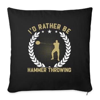 Rather Be Hammer Throw - Sofa pillow with filling 45cm x 45cm - black - Front