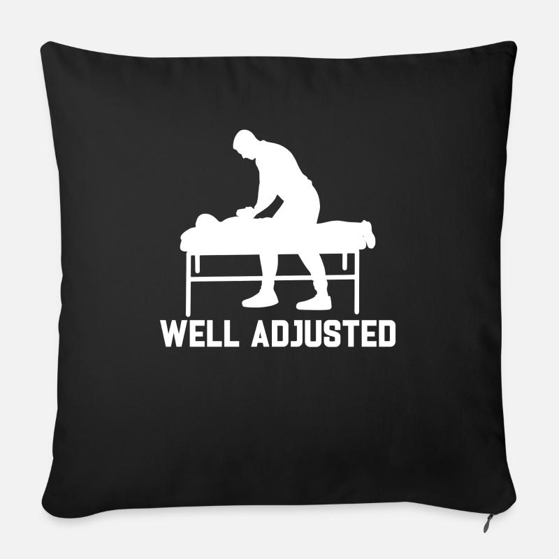 Chiropracteur - Coussin et housse de 45 x 45 cm - noir