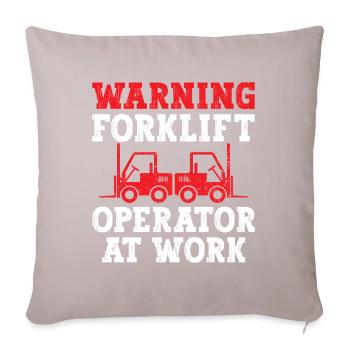 Forklift At Work - Sofa pillow with filling 45cm x 45cm - light taupe - Front
