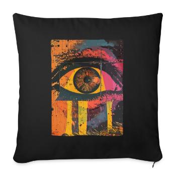 Pop Art Eye Graffiti - Sofa pillow with filling 45cm x 45cm - black - Front