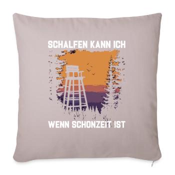 Chasse Saison Fermée - Coussin et housse de 45 x 45 cm - taupe clair - Devant