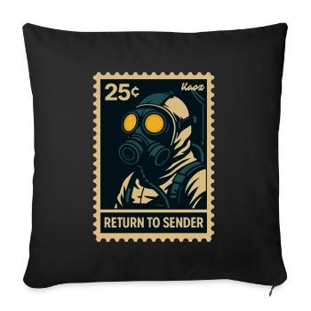 Retour à Masque à gaz émetteur - Coussin et housse de 45 x 45 cm - noir - Devant