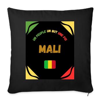 Mali Un peuple Un but une foi - Coussin et housse de 45 x 45 cm - noir - Devant