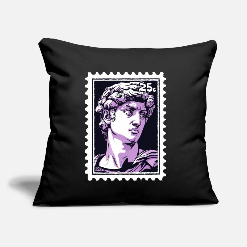 David from Florence Postage Stamp – Classic in Purple Sofa pillow with filling 45cm x 45cm