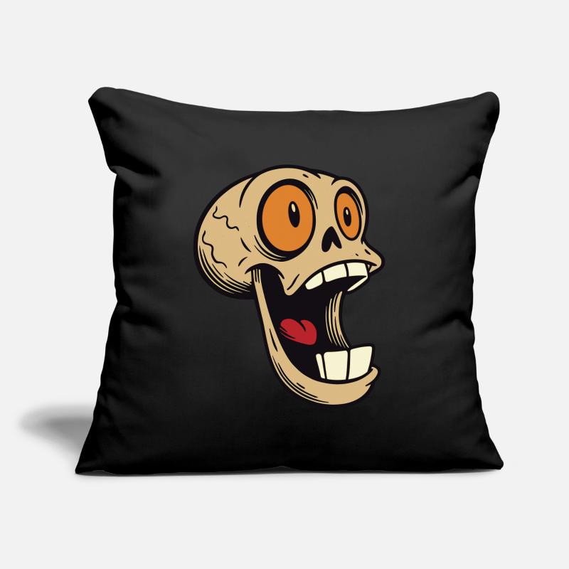Laughing skull with big eyes Sofa pillow with filling 45cm x 45cm