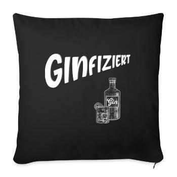 Ginfiziert - Sofakissen mit Füllung 45 x 45 cm - Schwarz - Vorne
