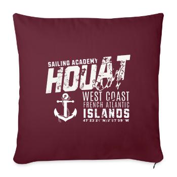 Ile d Houat sailing Academy - Sofa pillow with filling 45cm x 45cm - burgundy - Front