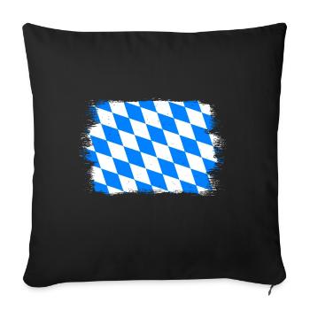 Drapeau bavarois d’occasion Look Drapeau bavarois Vintage - Coussin et housse de 45 x 45 cm - noir - Devant