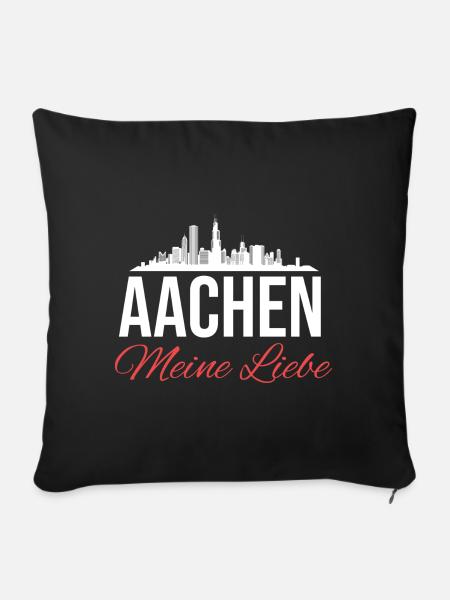 Aachen Deutschland Aachener Dom Germany - Sofakissen mit Füllung 45 x 45 cm - Schwarz
