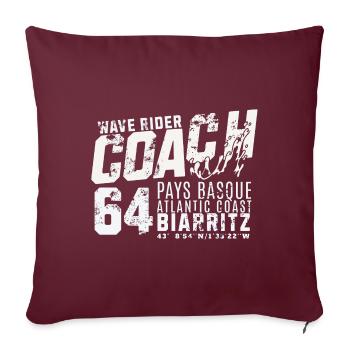 Wave rider coach Biarritz basque country - Sofa pillow with filling 45cm x 45cm - burgundy - Front