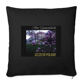 Plac gr Szczecin - Coussin et housse de 45 x 45 cm - noir - Devant
