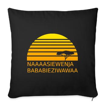 Naaasiewenja-Bababieziwawaa - Sofakissen mit Füllung 45 x 45 cm - Schwarz - Vorne