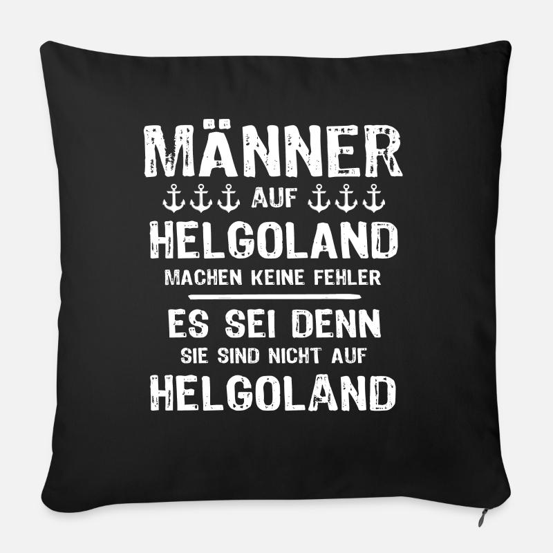 Helgoland Männer Helgoländer Mann Geschenk - Sofakissen mit Füllung 45 x 45 cm - Schwarz