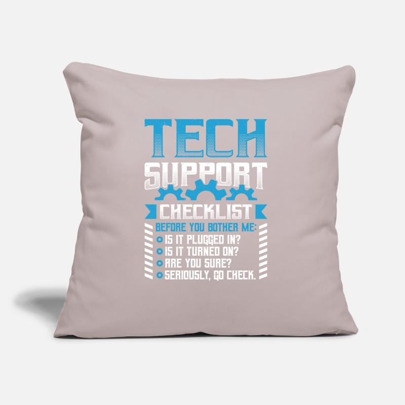 Funny Tech Support Checklist Helpdesk Sofa pillow with filling 45cm x 45cm