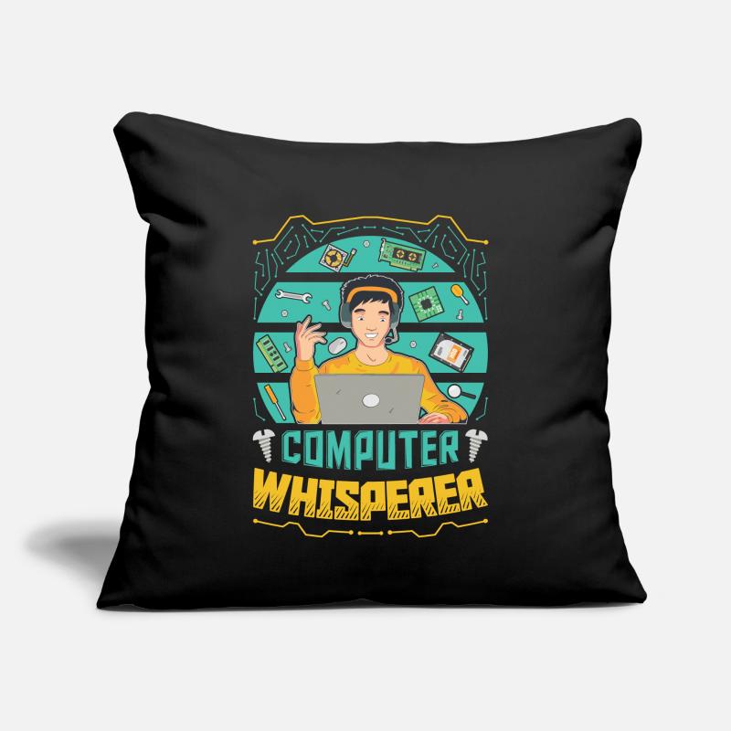 Support informatique Computer Whisperer Coussin et housse de 45 x 45 cm