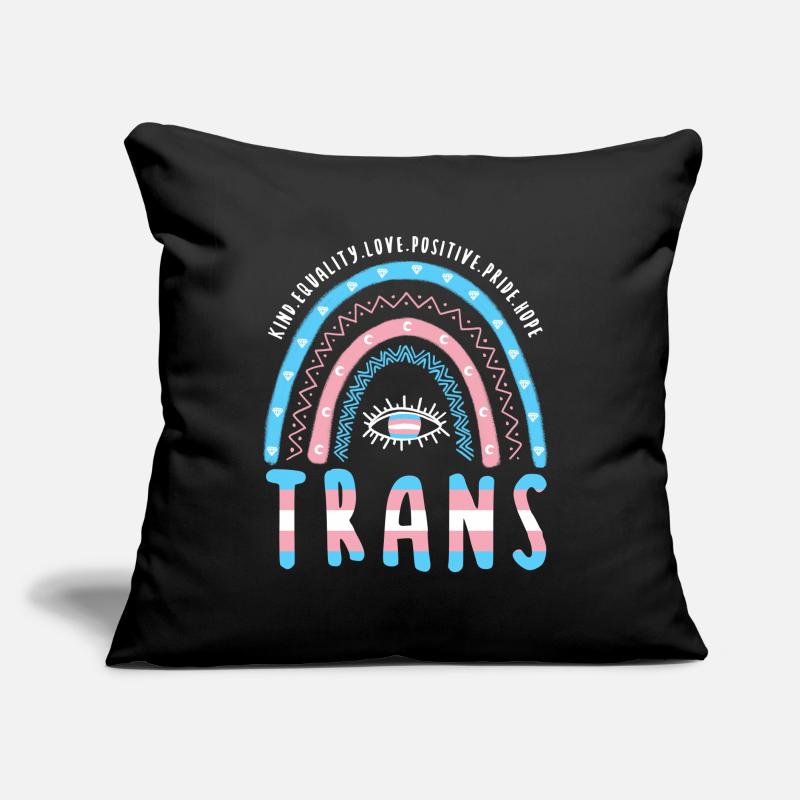 Transgender Boho Rainbow Trans Sofa pillow with filling 45cm x 45cm