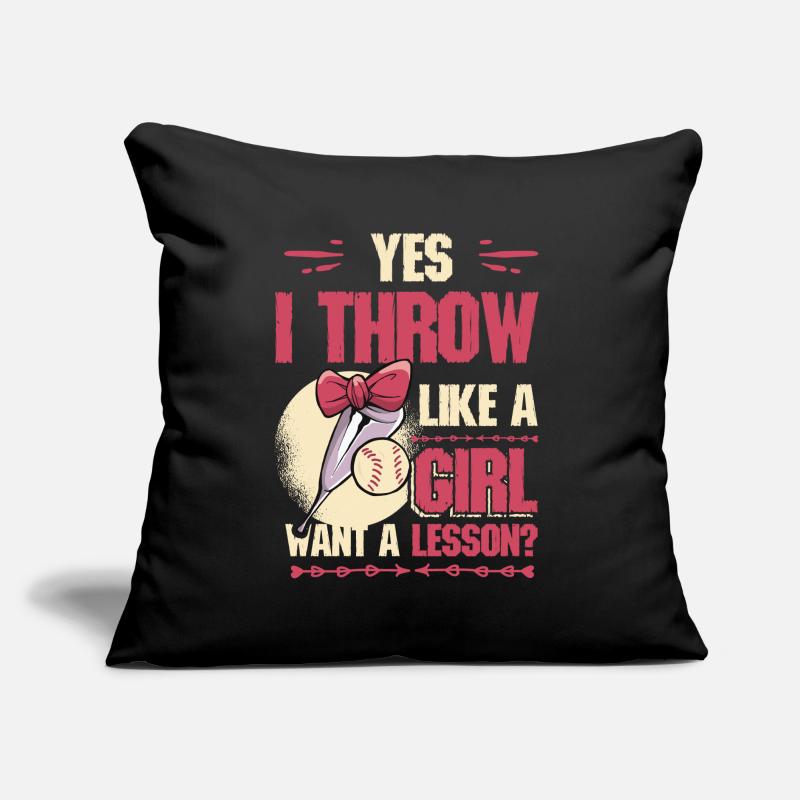 Ja Ich werfe wie ein Mädchen, will Eine Lektion Sofakissen mit Füllung 45 x 45 cm