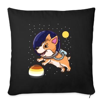 Corgi Astronaut Gay Bear Pride - Sofakissen mit Füllung 45 x 45 cm - Schwarz - Vorne