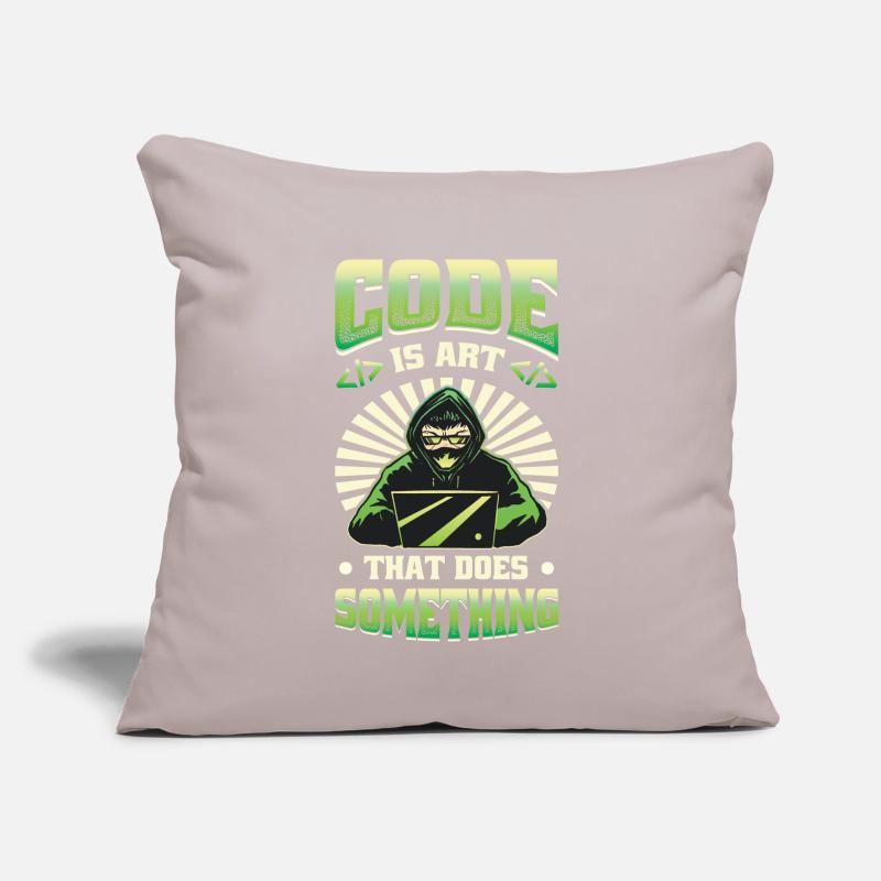 Code Ist Eine Kunst, Die Etwas Tut Programmierung Sofakissen mit Füllung 45 x 45 cm