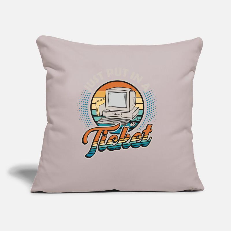 Einfach Ein Ticket Öffnen Help Desk Tech Support Sofakissen mit Füllung 45 x 45 cm