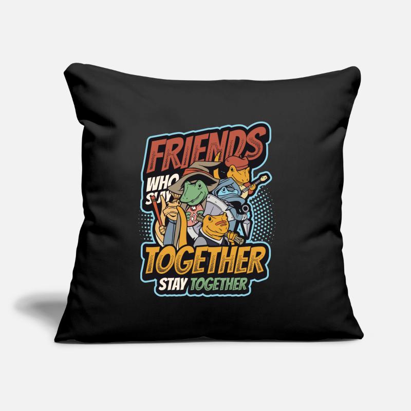 Les amis qui sont ensemble Restez ensemble. Coussin et housse de 45 x 45 cm