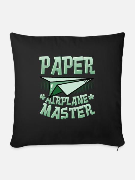 Papierflieger Master. - Sofakissen mit Füllung 45 x 45 cm - Schwarz