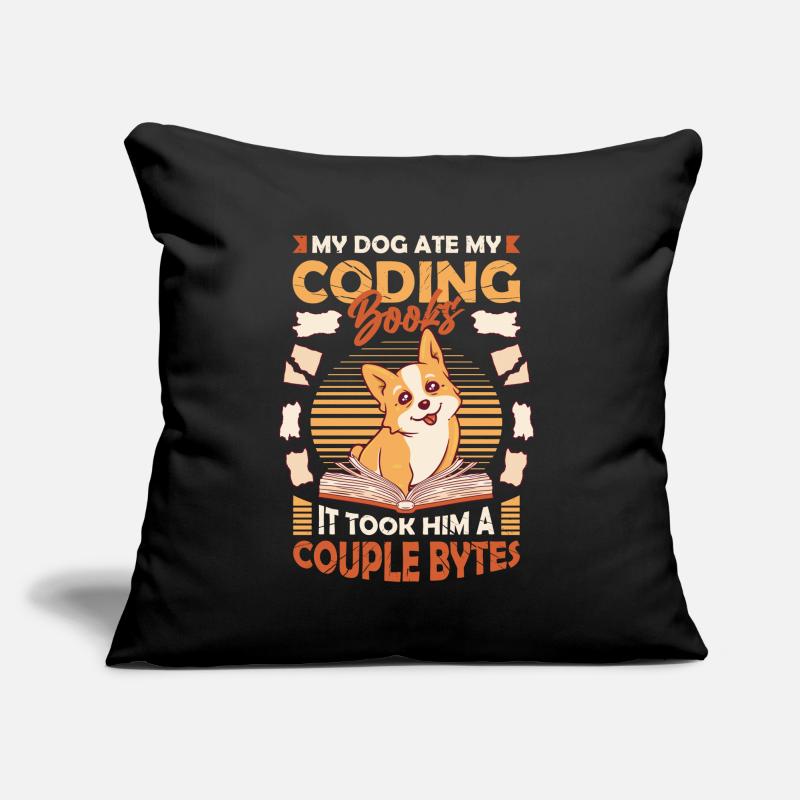 Hund Bytes Code Computer Witz Programmierung Sofakissen mit Füllung 45 x 45 cm