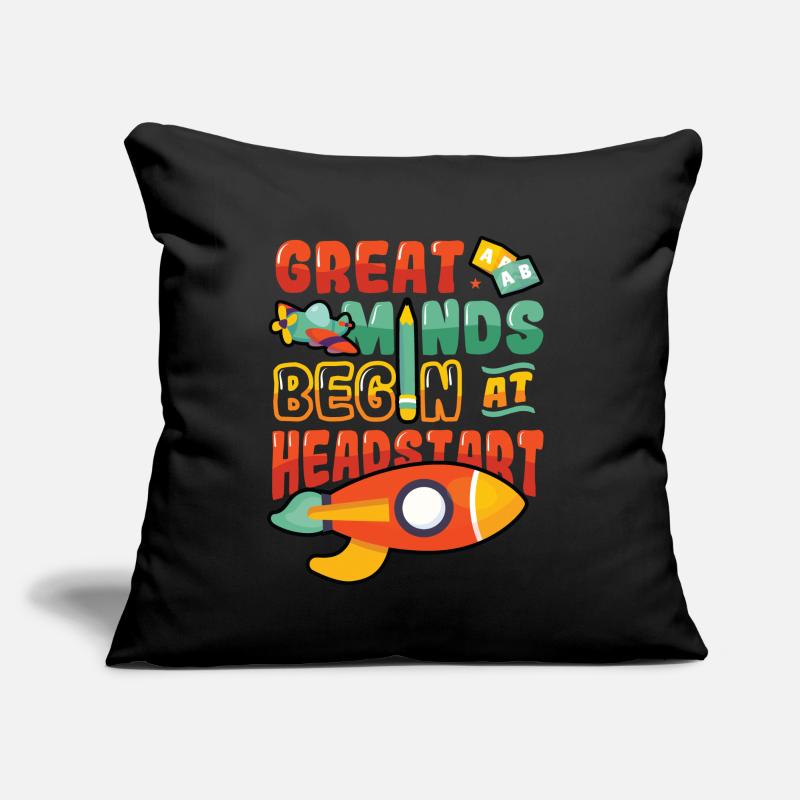 Les grands esprits commencent avec une longueur d’avance, Abcd Teacher Coussin et housse de 45 x 45 cm