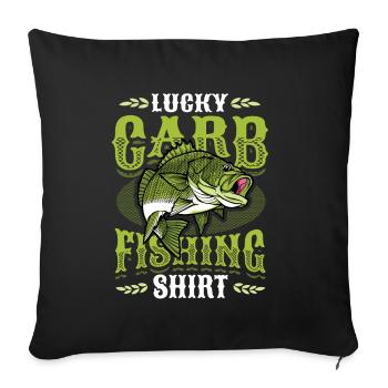 Lucky Carb Fishing - Sofa pillow with filling 45cm x 45cm - black - Front