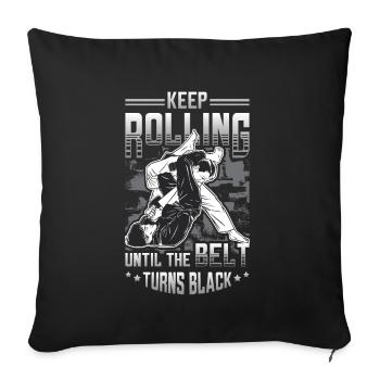 Keep going until the belt turns black - Sofa pillow with filling 45cm x 45cm - black - Front