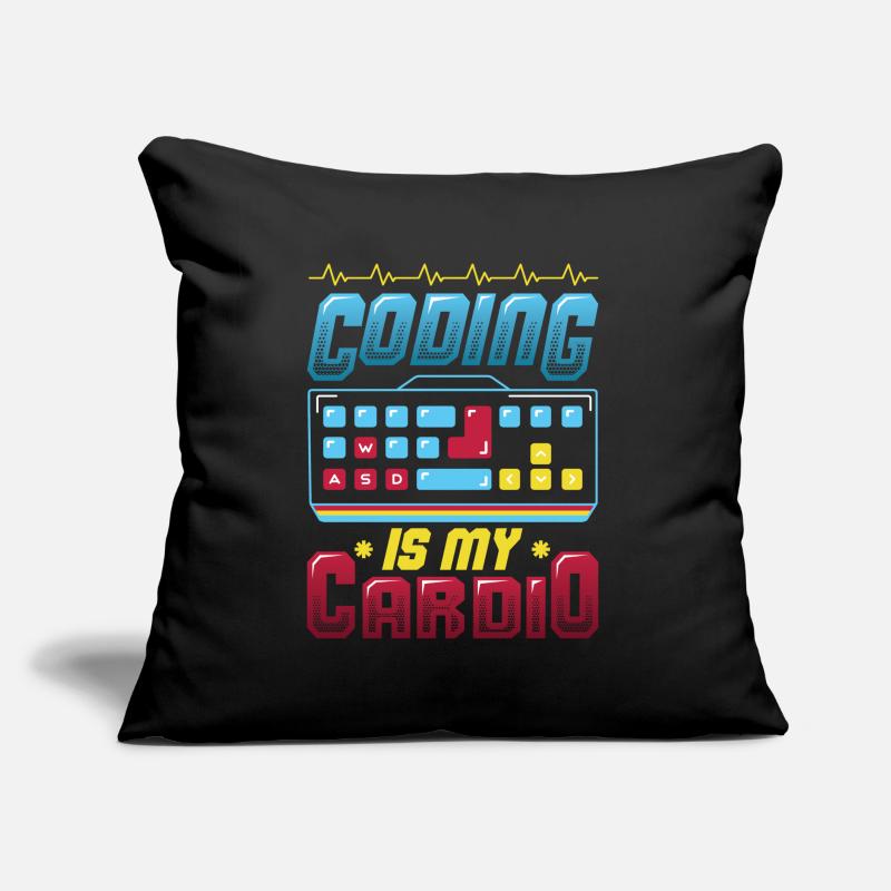 Kodierung Ist Meine Kardio, Code Programmierer Sofakissen mit Füllung 45 x 45 cm