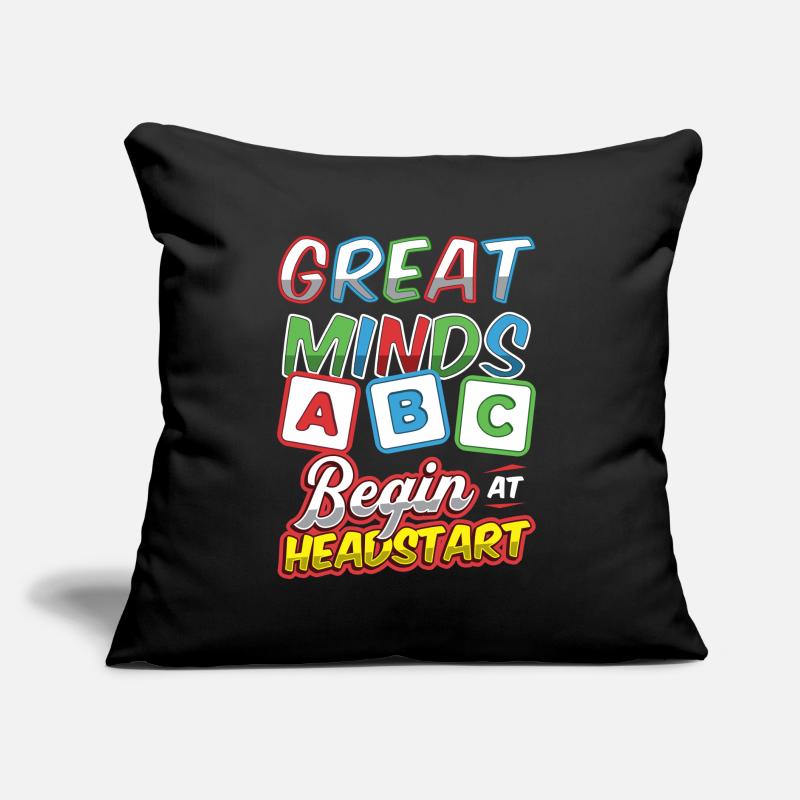 Les grands esprits commencent chez Headstart, ABCD Teacher Coussin et housse de 45 x 45 cm