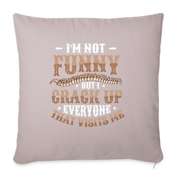 I'm not funny - Sofa pillow with filling 45cm x 45cm - light taupe - Front