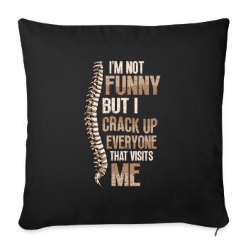 I'm not funny - Sofa pillow with filling 45cm x 45cm - black - Front