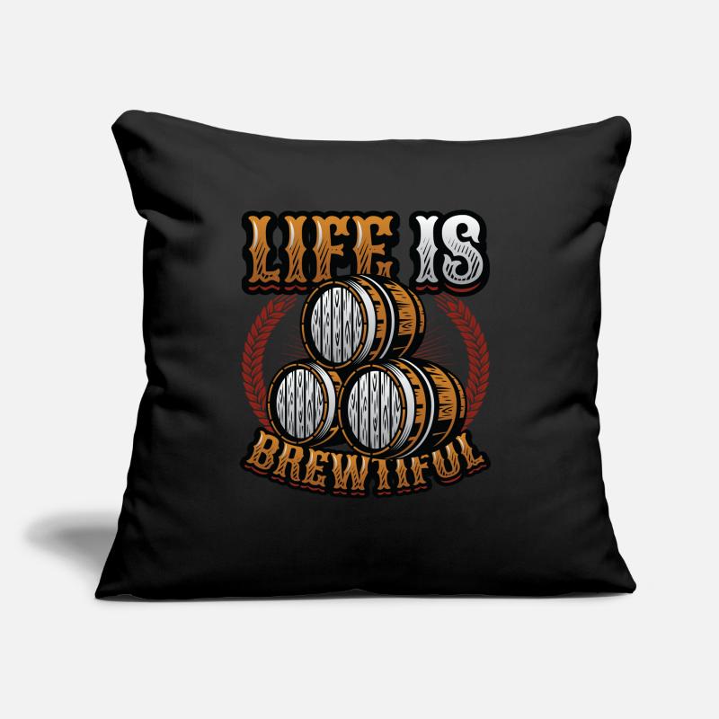 Life Is Brewtiful Craft Beer, Brewing, Brewmaster Sofa pillow with filling 45cm x 45cm