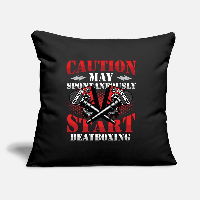 Caution can spontaneously start beatboxing Sofa pillow with filling 45cm x 45cm