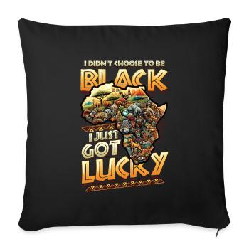Histoire des Noirs afro-américains - Coussin et housse de 45 x 45 cm - noir - Devant