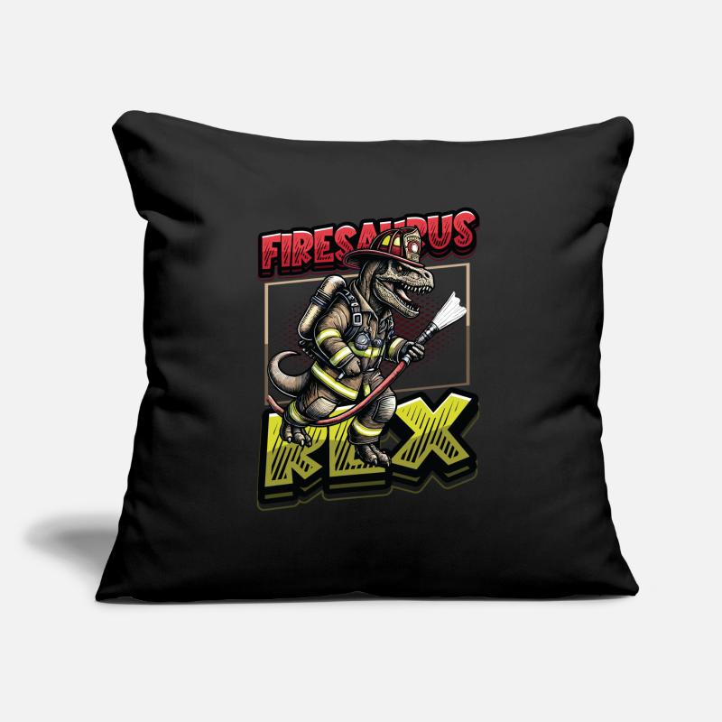 Firesaurus Rex Fire Brigade Aventure de dinosaures Coussin et housse de 45 x 45 cm