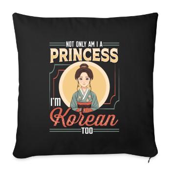 Mädchen Koreanische Herkunft Südkorea - Sofakissen mit Füllung 45 x 45 cm - Schwarz - Vorne