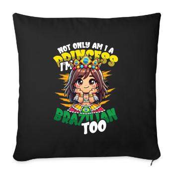 Mädchen Brazilianische Herkunft Brasilien - Sofakissen mit Füllung 45 x 45 cm - Schwarz - Vorne